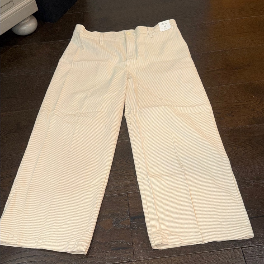 NWT - J. Crew Slim wide-leg jean in khaki stripe - Size 32